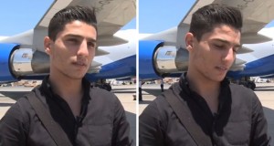 ﻿بالفيديو: ‏محمد عساف‬ على متن طائرة إمدادات الإغاثة لـ‫‏غزة‬ وكلمة مؤثرة للعالم