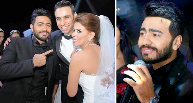 تامر حسني أحيا زفاف أحمد الشامي وغنى حتى الصباح