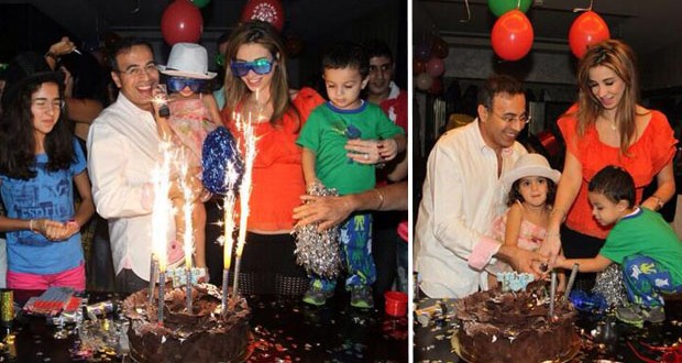 بالصور: نادر صعب يحتفل بعيد ميلاده مع زوجته أنابيلا وعائلته