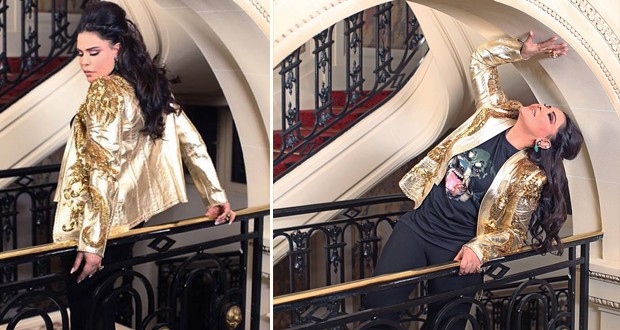 بالصور: أحلام في جلسة تصويرية جديدة ملكة تتوهج بالذهبي