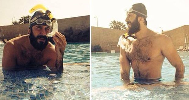 بالصور: قصيّ الخولي يشعل مواقع التواصل الإجتماعي بصوره في حوض السباحة