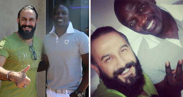 بالصور: قصي خولي مع Akon وعمل ضخم قيد التحضير