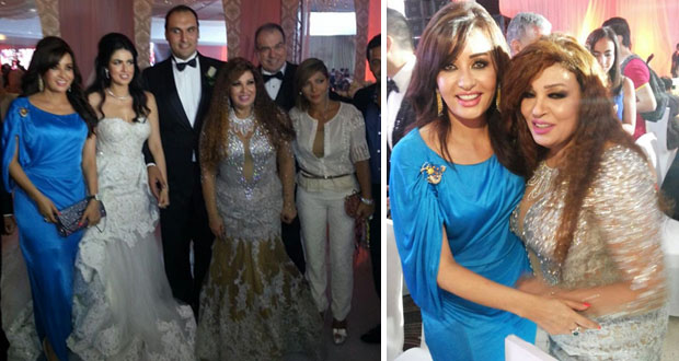 بالصور: لطيفة حضرت حفل زفاف إبنة فيفي عبده وتألّقت بالأزرق