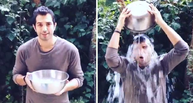 بالفيديو: محمد باش قبل تحدّي لارا إسكندر في Ice Bucket Challenge وهذا ما قام به