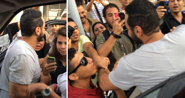 بالصور: تامر حسني وصل القاهرة والجمهور إحتشد في المطار لإستقباله