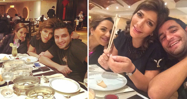 بالصور: أصالة وعشاء مميّز مع شقيقها في دبي