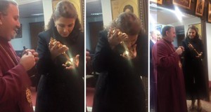 السيدة ماجدة دشّنت القنصلية اللبنانية في الكويت وتم تقليدها بالصليب البطريركي