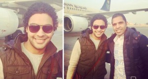 أحمد جمال سافر لأداء العمرة ويدعو لـ مصر – بالصور