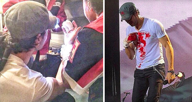 Enrique Iglesias أصيب أثناء حفله في المكسيك – بالصور