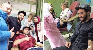 تامر حسني وعائلته أول المتبرعين بالدم في مبادرة نبض الحياة
