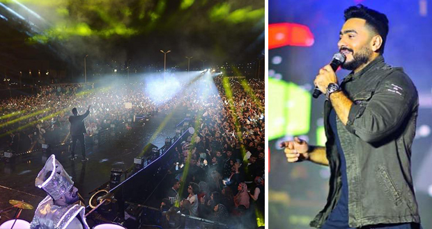 تامر حسني يحتفل بـ”عيش بشوقك” وسط أكبر حشد جماهيري في مصر