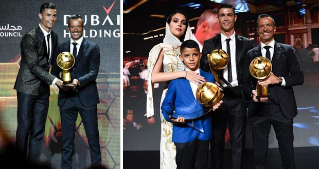 كريستيانو رونالدو أفضل لاعب في العالم في حفل Globe Soccer – بالصور