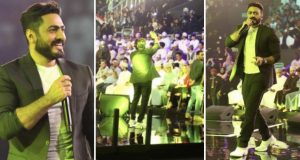 تامر حسني يتألق في حفل رائع بمهرجان صلالة