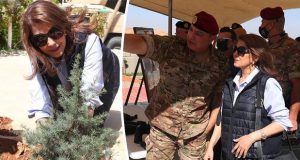 ماجدة الرومي تتفقّد مع قائد الجيش مراكز حدوديّة في ذكرى معركة “فجر الجرود”