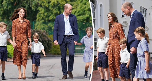 الأمير وليام وكيت ميدلتون في جولة داخل مدرسة أبنائهما الجديدة